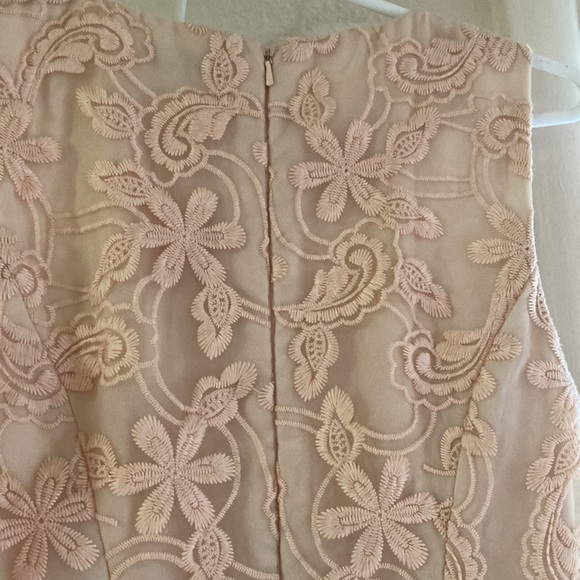 Light Peach embroidered dress - Picture 3 of 5